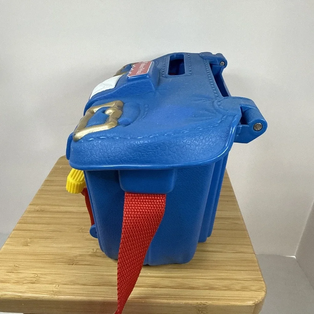 VTG 1997 Fisher-Price Blue Mailbox Learning Toy Pretend Play Mail Carrier READ